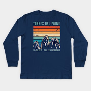 Torres del Paine - W Circuit - Patagonia Chile Kids Long Sleeve T-Shirt